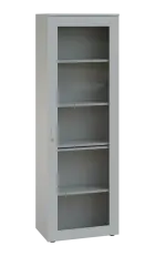 LE - 61 skříň léková prosklená, pravá, šedá